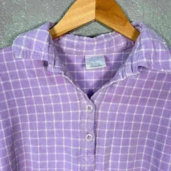 CABERNET SLEEPWEAR Purple ¾ Sleeve Long Super Cozy Flannel Nightgown Women L - Picture 6 of 10